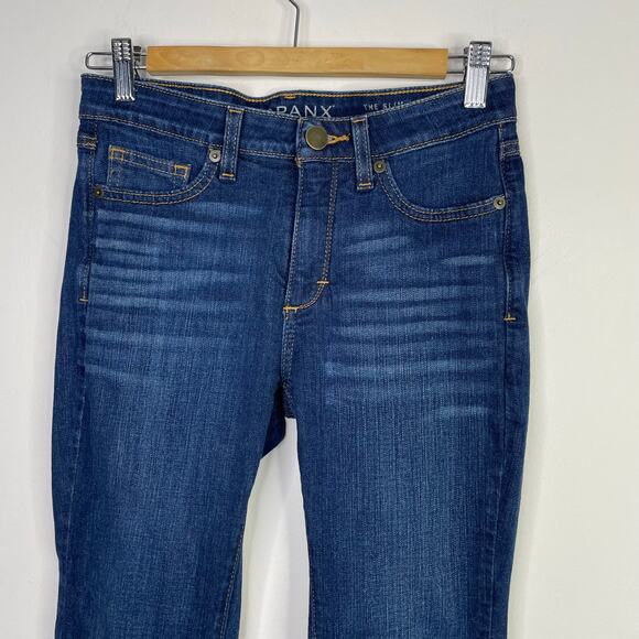 Spanx The Slim x Straight Tummy Slimming stretch Raw Hem Ankle Jeans womens 28 - Picture 3 of 11
